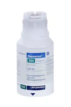 Омнипак 350 мг йода/мл, 100 мл, 10 шт, раствор для инъекций