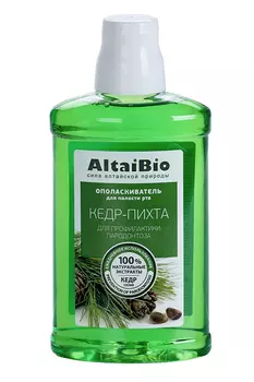 Ополаскиватель АлтайБио д/полости рта профилакт пародонтоза кедр/пихта, 400 мл