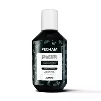 Ополаскиватель для полости рта PECHAM антибактериальный с хлоргексидином, 380 мл