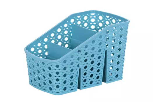 Органайзер д/мелочей Петельки 3 отделения 14х9,5х9,5 см цвет МИКС