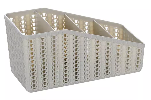 Органайзер IDEA Вязание 4 секции, цвет белый ротанг