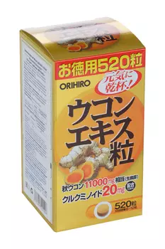 Орихиро экстракт куркумы, 520 шт, таблетки жевательные