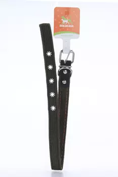 Ошейник брезентовый двухслойный, 50 х 2 см, ОШ 25-35 см, хаки