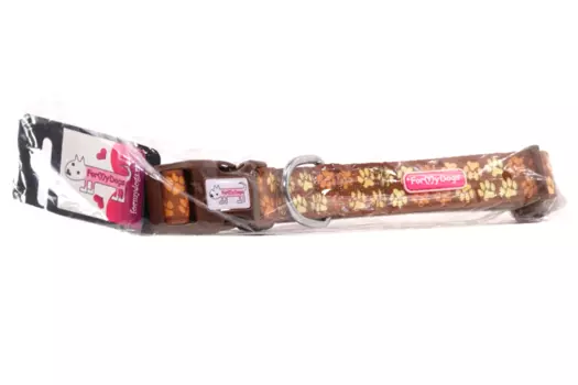 Ошейник ФоМайДогс лапки корич