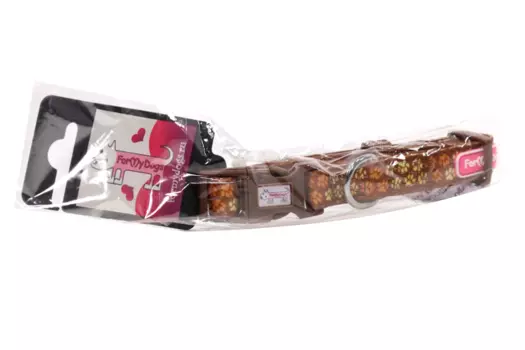 Ошейник ФоМайДогс лапки корич