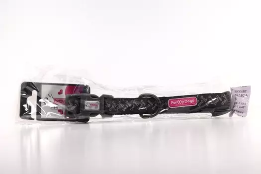 Ошейник ФоМайДогс светоотражающий черн