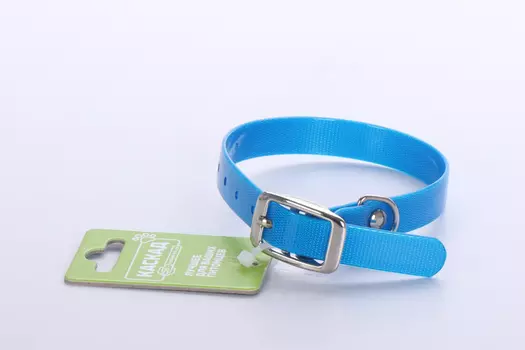 Ошейник из биотана шир. 15мм синий обх шеи 21-30см