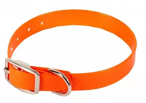 Ошейник из биотана шир. 20мм оранжевый обх шеи 25-35см