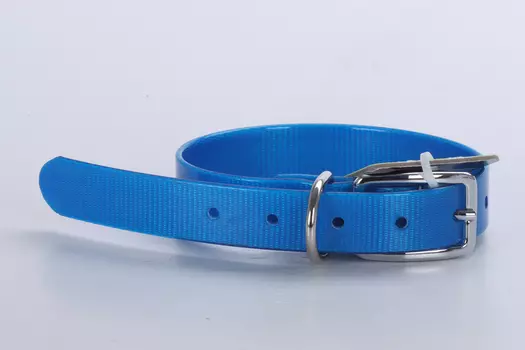 Ошейник из биотана шир. 20мм синий обх шеи 25-35см