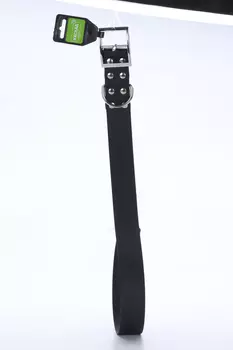 Ошейник из биотана шир. 38мм, обхв. шеи 52-62см, черный матовый