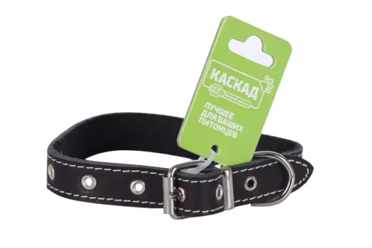 Ошейник кожаный щенячий ширина 20 мм, обхват шеи от 32 до 40 см