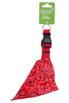 Ошейник нейлон с косынкой 20ммх35/50см красный