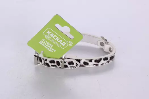 Ошейник Синтетик двойной прошитый Леопард 15ммх35см коричневый