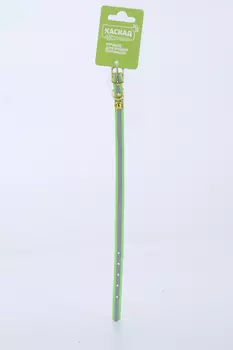 Ошейник Синтетик светоотражающий д/кошки с бубенчиком 10ммх30см зеленый