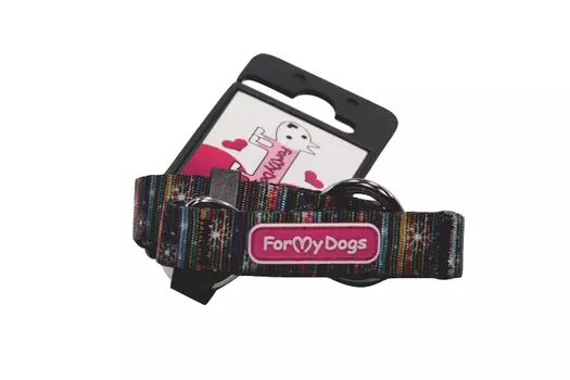 Ошейник-удавка ФоМайДогс снежинка черн