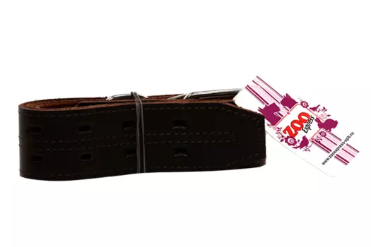 Ошейник ZOOEXPRESS д/собак 1 слой кож фетр корич