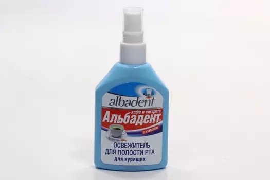Освежитель АЛЬБАДЕНТ д/рта кофе и сигарета, 35 мл