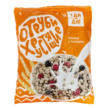 Отруби хрустящие Еда на Да ржаные с кальцием, 120 г
