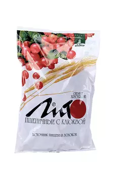 Отруби Лито хрустящие сладкие с клюквой и кальцием, 200 г