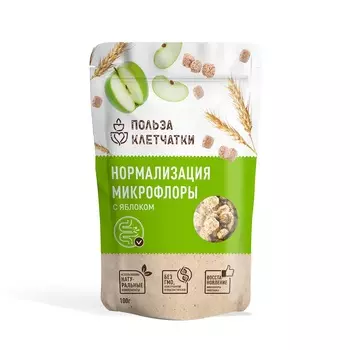 Отруби Польза клетчатки Профилактика запоров с яблоком, 100 г