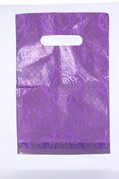 Пакет с орнаментом фиолетовый 20х30 см