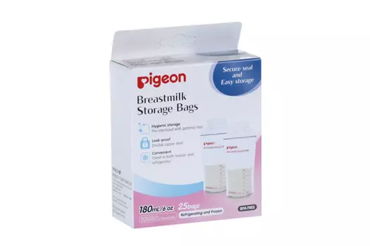 Пакеты Pigeon д/заморозки и хранения грудн молока однораз, 180 мл, 25 шт, (334905730)
