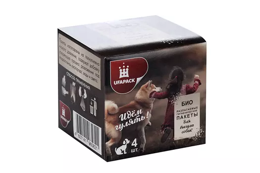 Пакеты UFAPACK ЭКО д/уборки за собаками биоразлагаемые 80 шт