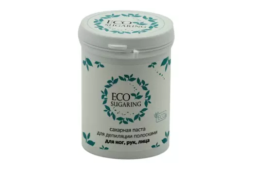 Паста Ecosugaring сахарная д/шугаринга ног/рук/лица полосками, 330 г