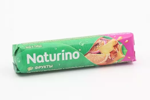 Пастилки Натурино с вит и натуральным соком/фрукты, 4,2 г, 8 шт