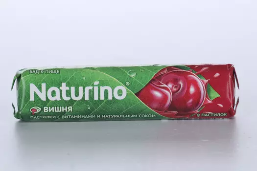 Пастилки Натурино Вишня с вит и натуральным соком, 4,2 г, 8 шт
