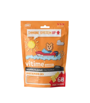Пастилки ВиТайм мармеладные Витамин Д3 д/детей (с 3 лет), 2,5 г, 60 шт