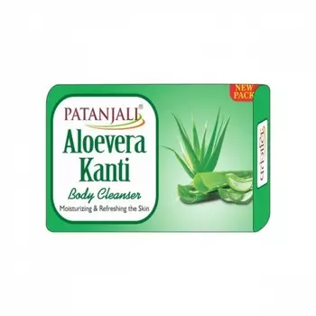 PATANJALI Kanti body cleanser Aloe vera Мыло травяное натуральное Алое Вера Канти 75г