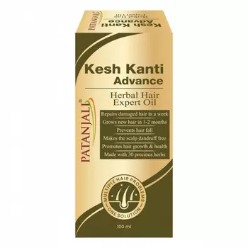 PATANJALI Kesh Kanti Advance Herbal Hair Expert Oil Восстанавливающее травяное масло для волос 100мл