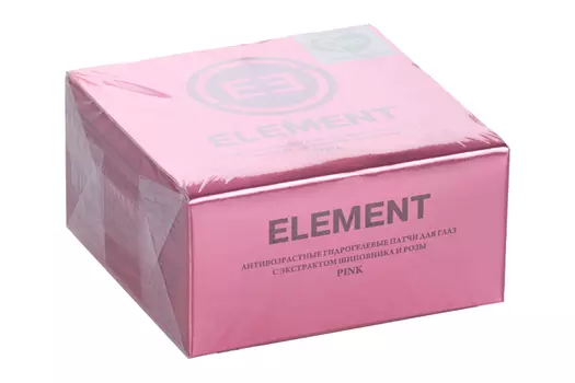 Патчи ELEMENT-beauty д/глаз гидрогел п/морщин/отеков с экстракт шиповника/розы/овсян отруб, 60 шт