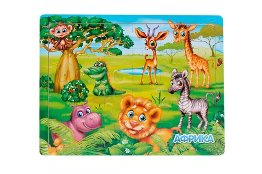 Пазл большой «Африка», 30 элементов