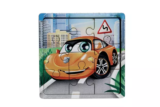 Пазл «Машина», 9 деталей