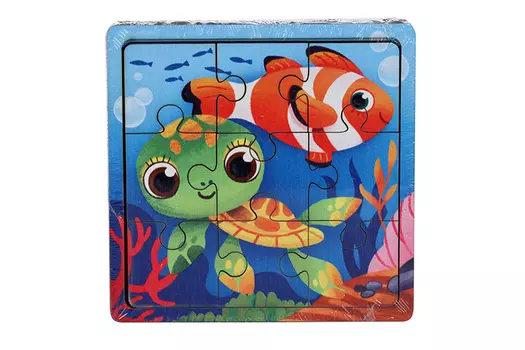 Пазл «Морские животные», 9 деталей