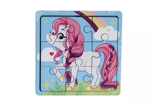 Пазл «Пони с радугой», 9 деталей