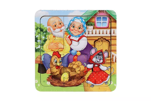 Пазл со сказкой "Курочка Ряба"
