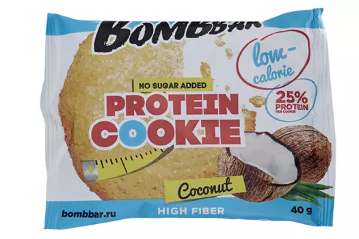 Печенье БомбБар Протеин Куки низкокалорийное кокос, 40 г