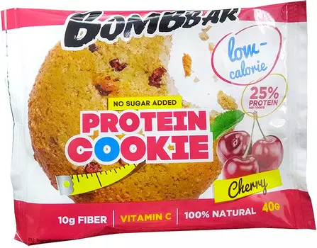Печенье БомбБар Протеин Куки низкокалорийное вишня, 40 г