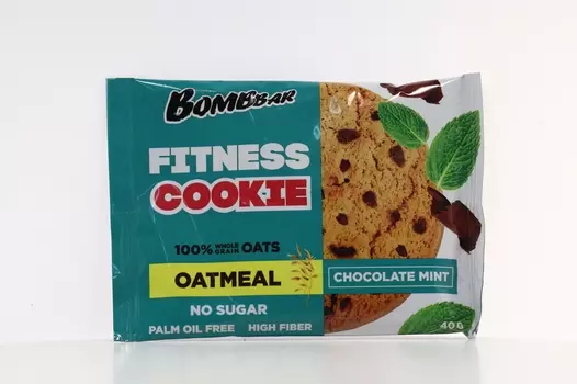 Печенье БомбБар Протеин Куки овсяное шоколад/мята, 40 г
