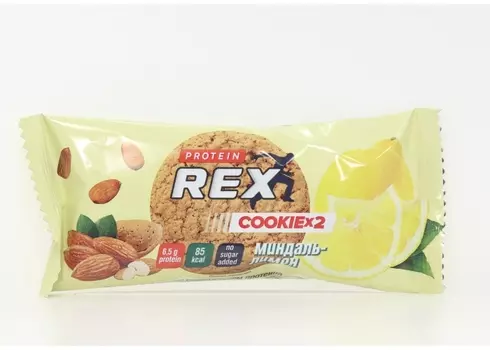 Печенье ProteinRex COOKIE 2 с высоким содержанием протеина со вкусом миндаль-лимон 50 г