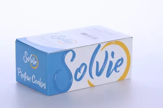 Печенье Solvie Protein cookies апельсиновое глазир молоч шоколад б/сах, 60 г, 8 шт
