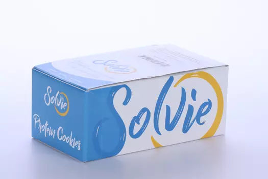 Печенье Solvie Protein cookies мокка-латте глазир с молоч шоколад б/сахара, 60 г, 8 шт
