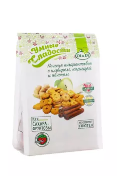 Печенье Умные сладости амарантовое имбирь/корица/яблоко, 160 г