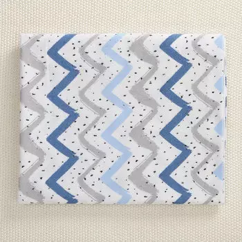 Пеленка Анде вэ Бланкет Зигзаг белый/серый 115х115 см, 2 шт