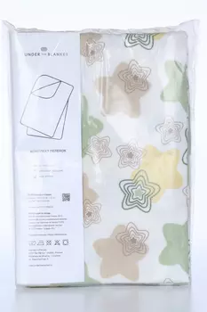 Пеленка Анде вэ Бланкет Звездочки белый/бежевый/зеленый 115х115 см, 2 шт