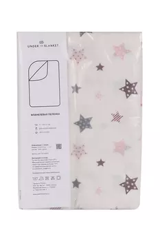 Пеленка Анде вэ Бланкет Звездочки белый/серый/розовый 115х115 см