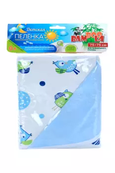 Пеленка Бамбула непромок д/пеленального столика из велюра белый 75х75 см